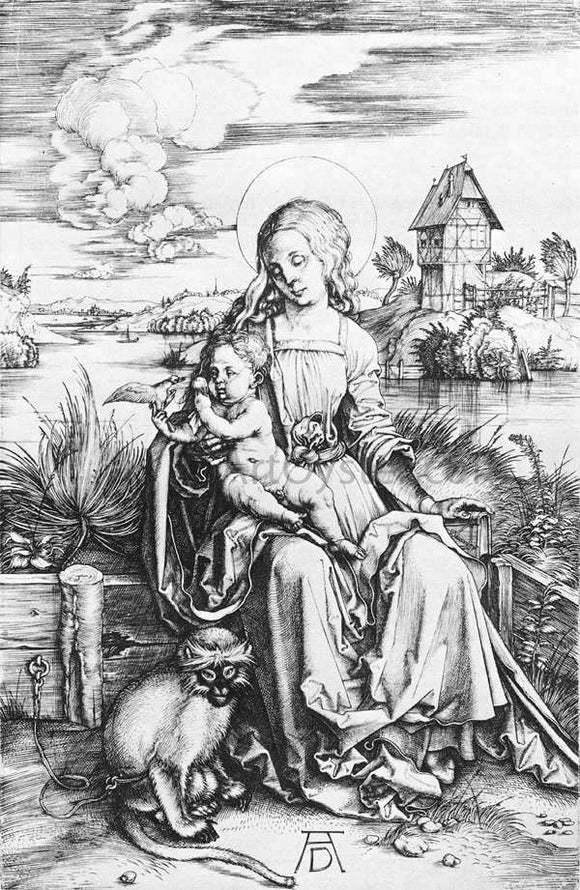  Albrecht Durer The Madonna with the Monkey - Canvas Art Print