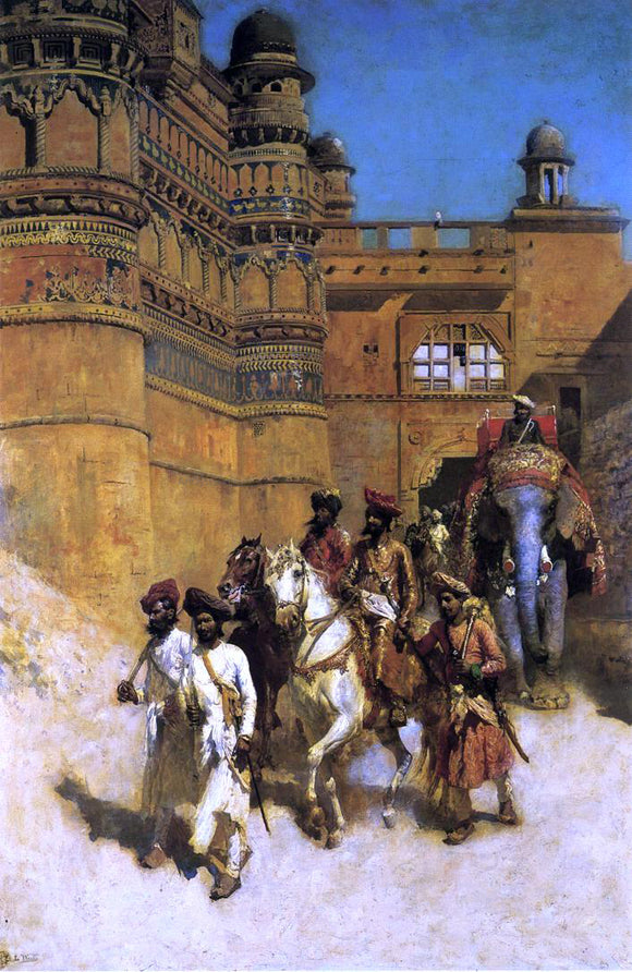  Edwin Lord Weeks The Maharahaj of Gwalior Before His Palace - Canvas Art Print