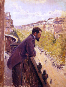  Gustave Caillebotte The Man on the Balcony - Canvas Art Print