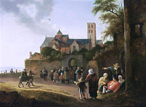  Pieter De Bloot The Mariakerk in Utrecht - Canvas Art Print