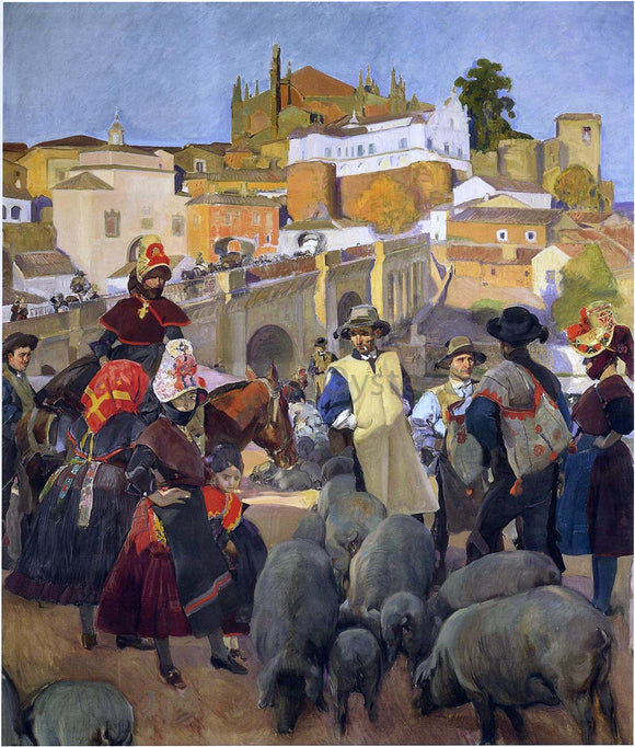  Joaquin Sorolla Y Bastida The Market - Canvas Art Print