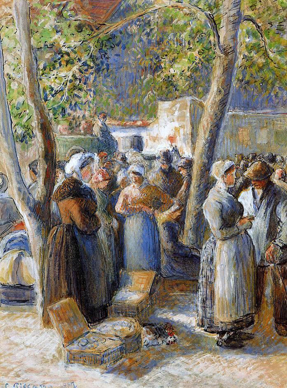  Camille Pissarro The Market in Gisors - Canvas Art Print