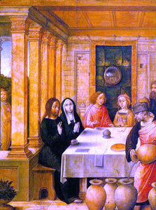  Juan De Flandes The Marriage Feast at Cana - Canvas Art Print