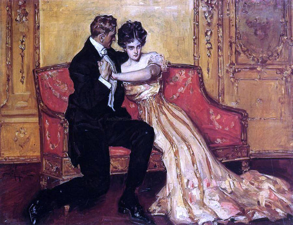  Albert B Wenzell The Marriage Proposal - Canvas Art Print