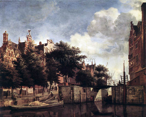  Jan Van der Heyden The Martelaarsgracht in Amsterdam - Canvas Art Print