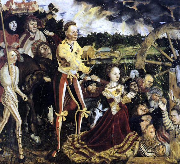 The Elder Lucas Cranach The Martyrdom of St Catherine - Canvas Art Print
