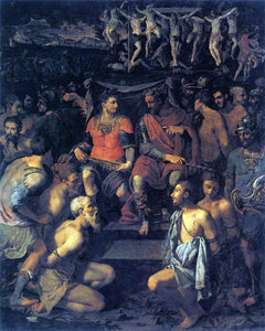  Michele Tosini The Martyrdom of the Ten Thousand - Canvas Art Print