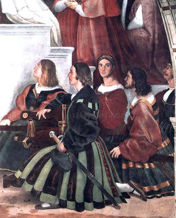  Raphael The Mass at Bolsena (detail 2) (Stanza di Eliodoro) - Canvas Art Print