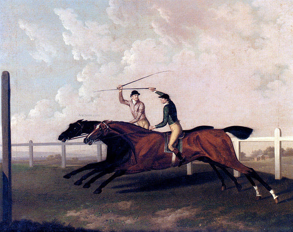  Charles Towne The Match Race At Epsom Between Little Driver And Aaron, May 16, 1754 - Canvas Art Print