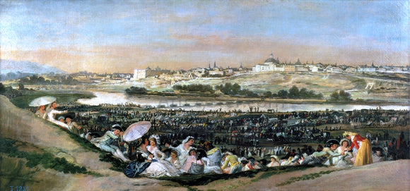  Francisco Jose de Goya Y Lucientes The Meadow of San Isidro - Canvas Art Print