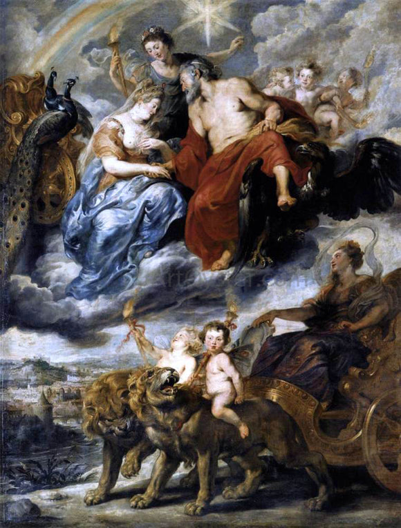  Peter Paul Rubens The Meeting of Marie de Medicis and Henri IV at Lyon - Canvas Art Print
