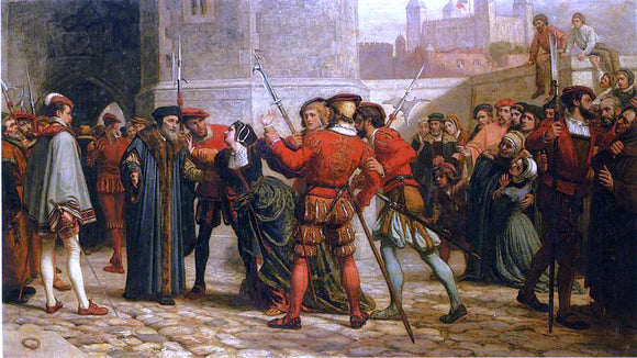  William Frederick Yeames The Meeting of Sir Thomas More witih his Daughter after his Sentence of Death - Canvas Art Print