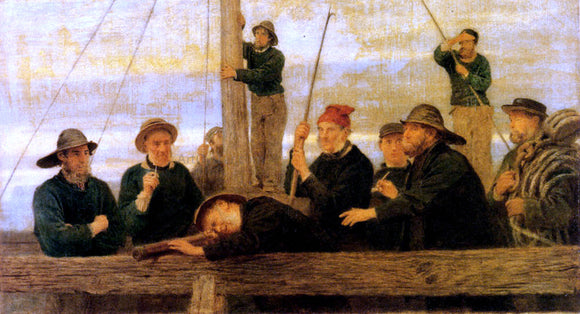 John Morgan The Men that Man the Life Boat - Canvas Art Print