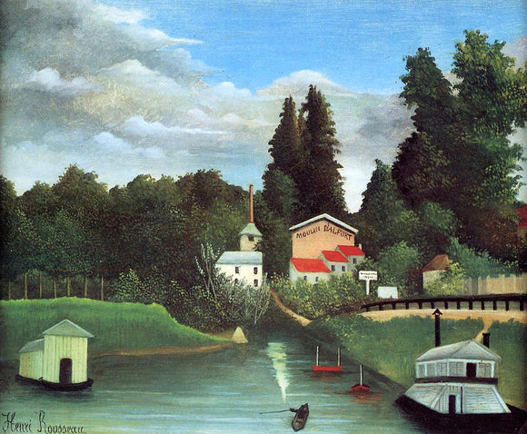  Henri Rousseau The Mill at Alfort - Canvas Art Print