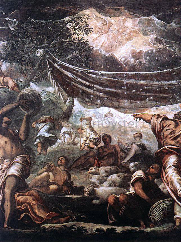  Jacopo Robusti Tintoretto The Miracle of Manna (detail: 1) - Canvas Art Print