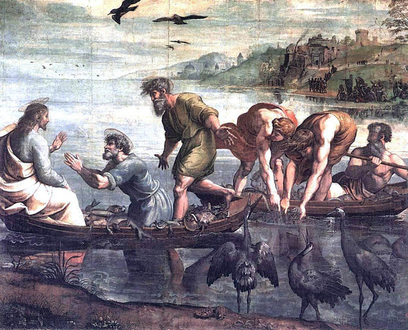  Raphael The Miraculous Draught of Fishes - Canvas Art Print