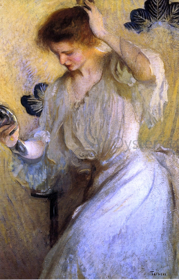  Edmund Tarbell A Mirror (also known as Girl with a Mirror) - Canvas Art Print