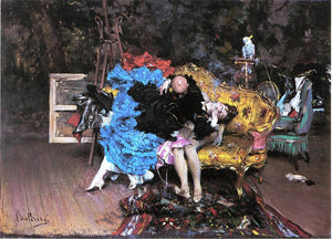  Giovanni Boldini The Model and the Mannequin (also known as Berthe in the Studio) - Canvas Art Print