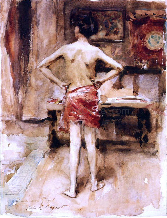  John Singer Sargent The Model: Interior with Standing Figure - Canvas Art Print
