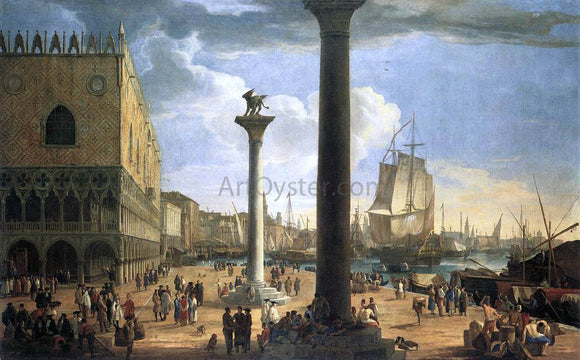  Luca Carlevaris The Molo with the Ducal Palace - Canvas Art Print