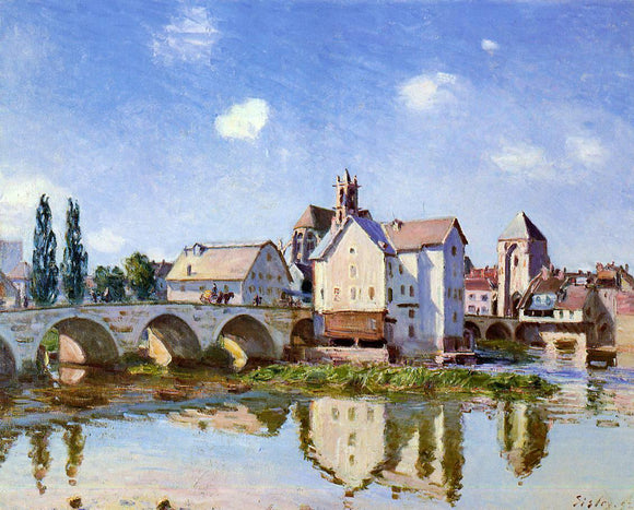  Alfred Sisley The Moret Bridge in the Sunlight - Canvas Art Print