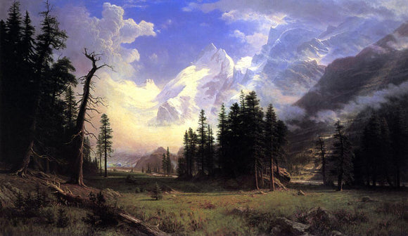  Albert Bierstadt The Morteratsch Glacier, Upper Engadine Valley, Pontresina - Canvas Art Print
