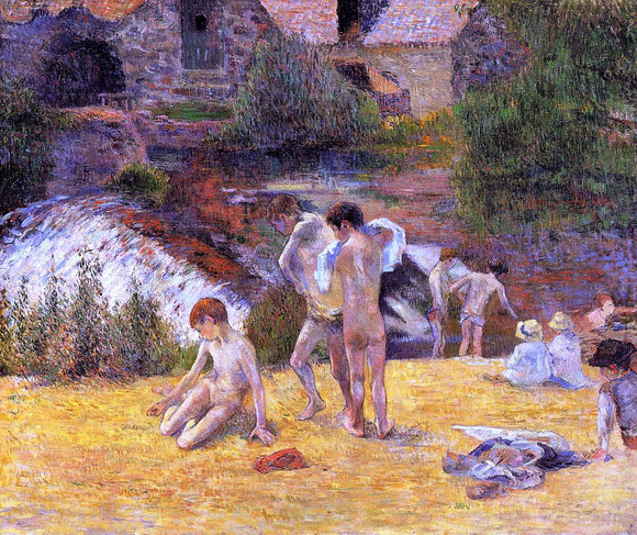  Paul Gauguin The Moulin du Bois d'Amour Bathing Place - Canvas Art Print