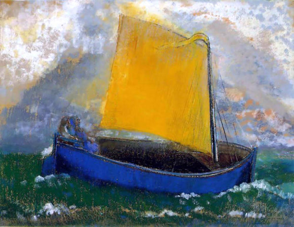  Odilon Redon The Mysterious Boat - Canvas Art Print