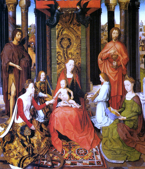  Hans Memling The Mystic Marriage of St. Catherine Of Alexandria - Canvas Art Print