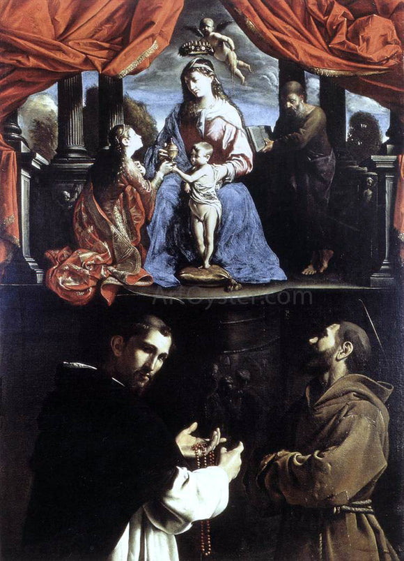  Pietro Paolini The Mystic Marriage of St Catherine of Alexandria - Canvas Art Print