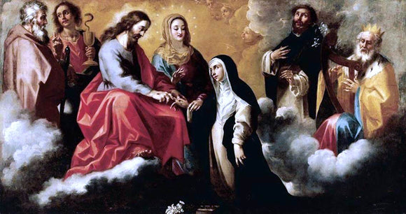  Clemente De Torres The Mystic Marriage of St Catherine of Siena - Canvas Art Print