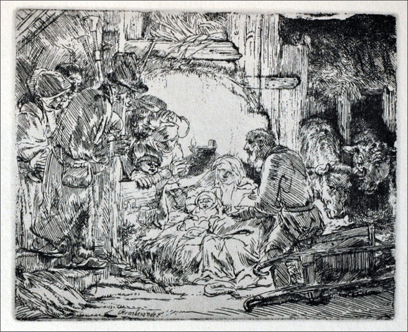  Rembrandt Van Rijn The Nativity - Canvas Art Print