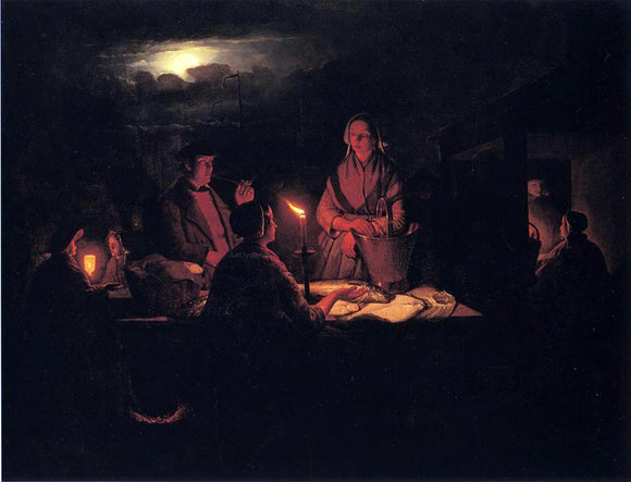  Petrus Van Schendel The Night Market - Canvas Art Print