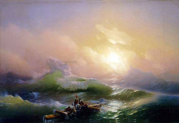  Ivan Constantinovich Aivazovsky The Ninth Wave - Canvas Art Print