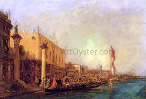  Felix Ziem The Nobleman's Embarcation - Canvas Art Print