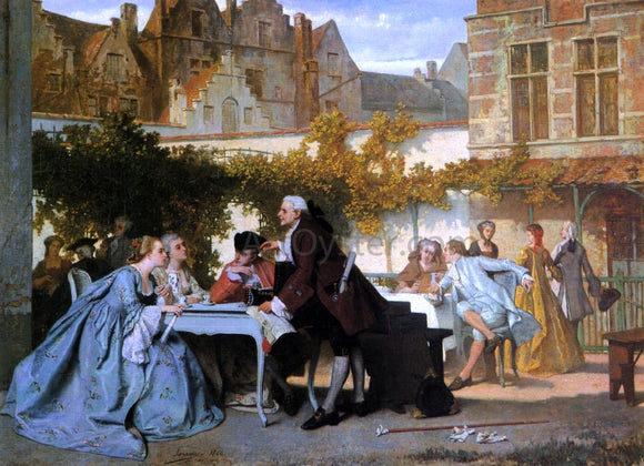  Auguste Serrure The Notary - Canvas Art Print