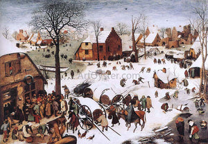  The Elder Pieter Bruegel The Numbering at Bethlehem - Canvas Art Print