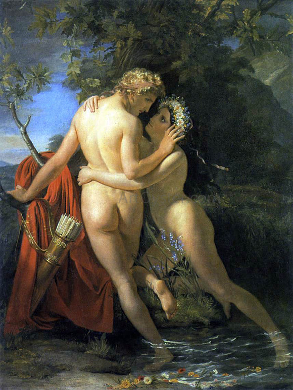  Francois-Joseph Navez The Nymph Salmacis and Hermaphroditus - Canvas Art Print