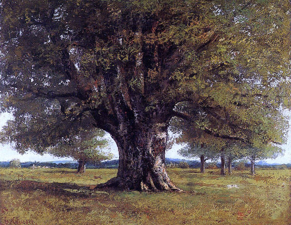  Gustave Courbet The Oak at Flagey (also known as The Oak of Vercingetoris) - Canvas Art Print