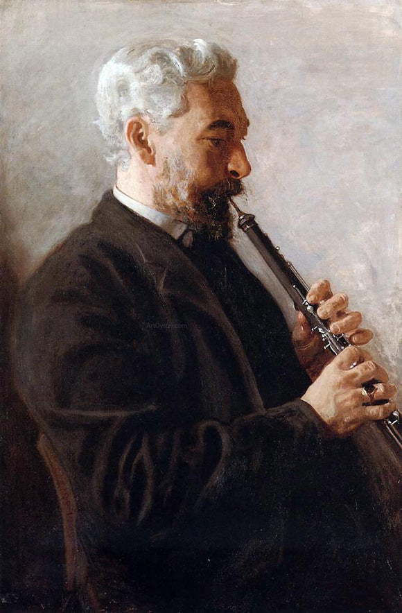  Thomas Eakins The Oboe Player (also known as Portrait of Benjamin Sharp) - Canvas Art Print