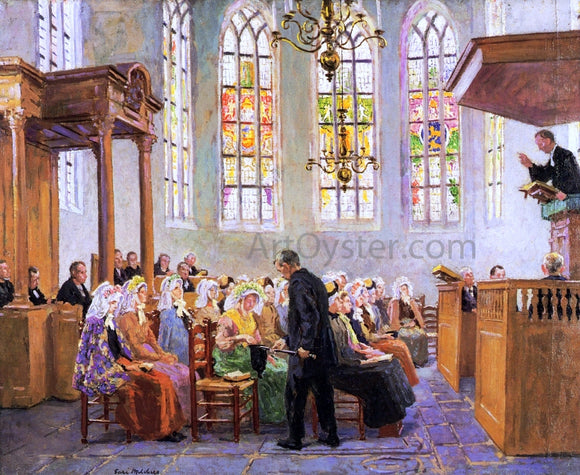  Gari Melchers The Offertory (also known as Interior of a Church) - Canvas Art Print