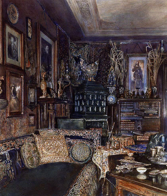  Rudolf Von Alt The Office of Count Lanckoronski, Vienna - Canvas Art Print