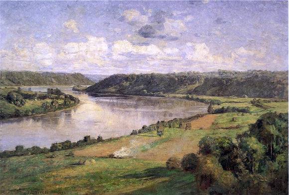  Theodore Clement Steele The Ohio river from the College Campus, Hanover - Canvas Art Print