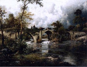  Jules Dupre The Old Bridge - Canvas Art Print