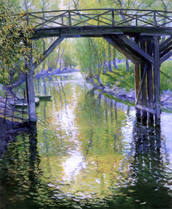  Guy Orlando Rose The Old Bridge, France - Canvas Art Print