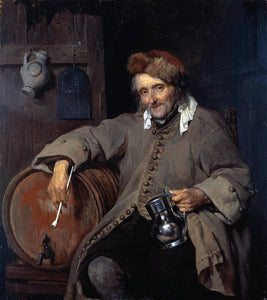  Gabriel Metsu The Old Drinker - Canvas Art Print