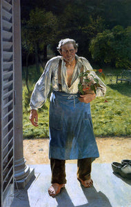  Emile Claus The Old Gardener - Canvas Art Print