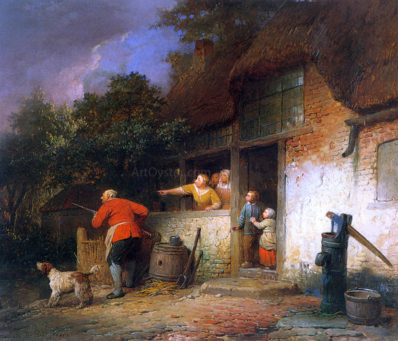  Ferdinand De Braekeleer The Old Hunter - Canvas Art Print