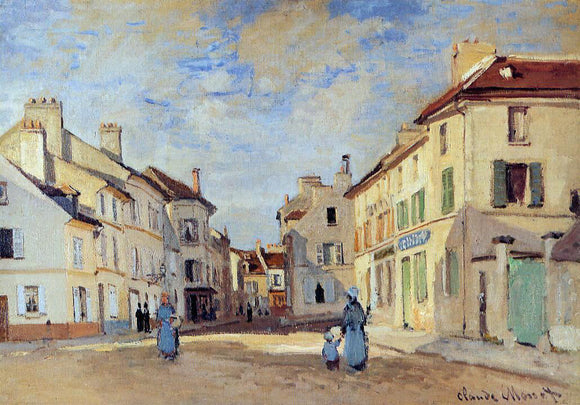  Claude Oscar Monet The Old Rue de la Chaussee, Argenteuil - Canvas Art Print