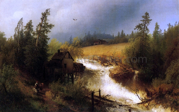  Herman Herzog The Old Watermill - Canvas Art Print